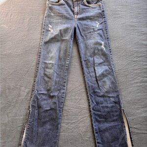 Stylish Colombian Blue Women's Straight Leg Jeans